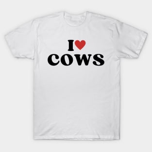 I Heart Cows White T-Shirt